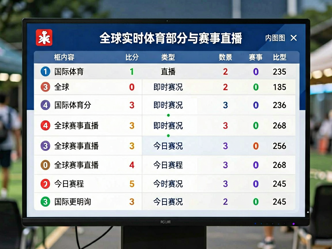 比分数据看板 - 全球赛事实时赛况统计与数据分析